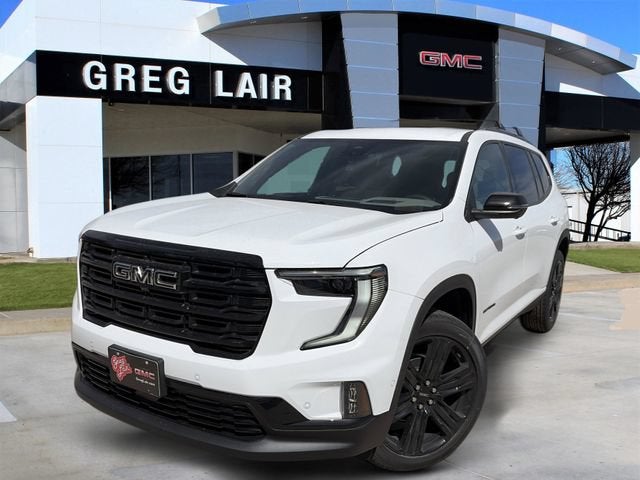 2026 GMC Acadia Elevation in Summit White — front three-quarter view