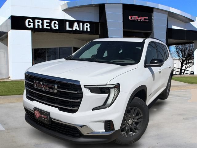 2026 GMC Acadia Elevation in Summit White — front three-quarter view