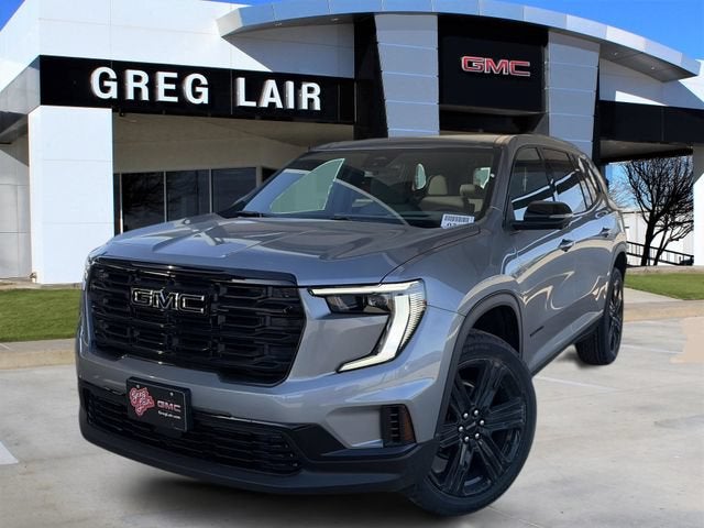 2026 GMC Acadia Elevation in Sterling Metallic — front three-quarter view