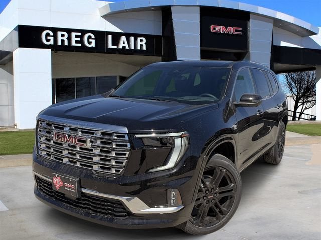 2026 GMC Acadia Denali in Ebony Twilight Metallic — front three-quarter view