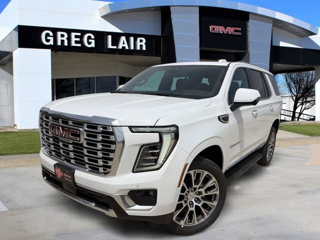 2026 GMC Yukon Denali in Summit White — front three-quarter view