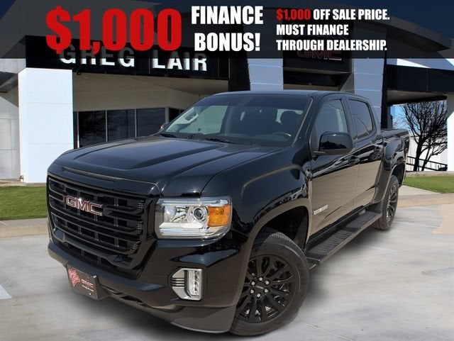 2022 GMC Canyon Elevation in Onyx Black — front three-quarter view