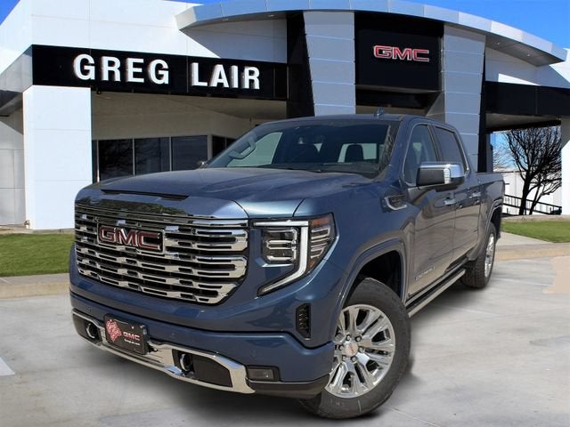 2026 GMC Sierra 1500 Denali in Downpour Metallic — front three-quarter view