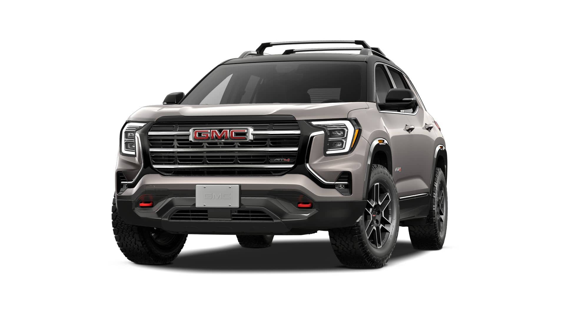 2027 GMC Terrain AWD AT4 in Riverstone Metallic — front three-quarter view