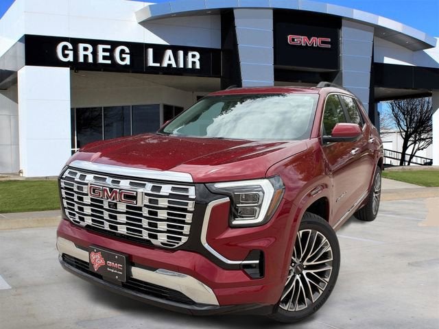 2026 GMC Terrain Denali in Volcanic Red Tintcoat — front three-quarter view